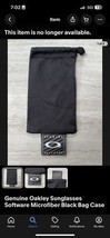 Genuine Oakley Sunglasses Software Microfiber Black Bag Case - $182.29 MXN