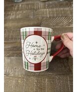 Printed Stoneware Mug Coffee Tartan Plaid Christmas Royal Norfolk 18oz-NEW - €15,08 EUR