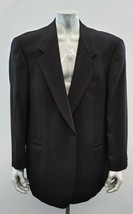 Matte Maas Black Pinstripe Single Breast  Button Up Wool Suit Jacket 44W... - £11.17 GBP