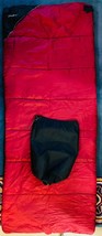 EDDIE BAUER Rectangle One Person Sleeping Bag 33&quot; x 80&quot;- Red and Black - £41.06 GBP