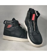 Nike Air Jordan 1 High Zip Premium Black Red 2018 AT0575-006 Women 6 You... - $72.76 CAD