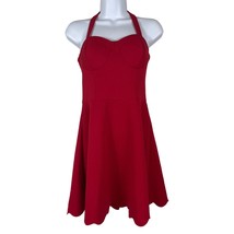 Material Girl Womens Mini Dress Juniors Size Medium Red Textured Scalloped Hem S - £19.68 GBP