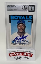 Bo Jackson Autographed 1986 Topps Baseball #50T Royals RC Trading Card BGS 9 - £421.23 GBP