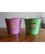 Hallmark Metal EASTER BASKET Pail Bucket One Hip Chick Magnet Tin Boy Girl - $16.10
