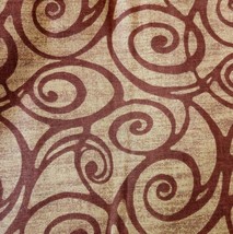 Mill Creek Fabrics Piece Remnant Sewing Swirl Design Tan Brown 54&quot; x 40&quot;... - £18.92 GBP