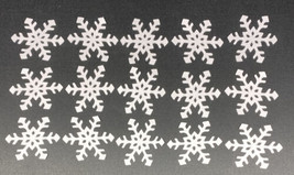 15 Snowflake Die Cuts Scrapbook Card Paper Piecing 1.25” x 1.5” White - $1.65