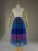 Gray Layered Tutu Skirt Outfit Custom Plus Size Ballerina Midi Skirt image 8