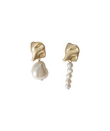 Baroque Shaped Freshwater Pearl~Handmade Asymmetrical French High-end Ea... - $0.00 MXN