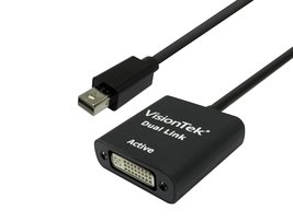 VisionTek Mini DisplayPort to Dual Link DVI-D Active Adapter (M/F) - 900640 - $30.49