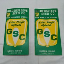 (2) Vintage GSC Extra Profit Hybrid Corn Data Memo Notebook Hudson Illinois  - £7.82 GBP