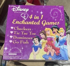 4 In 1 Games Disney Princesses Checkers, Tic-Tac-Toe, Go Fish, Dominos 2006 Nib - £31.00 GBP