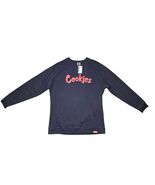 COOKIES SF Original Thin Mint Logo Navy Crewneck Pullover Red Logo Mens ... - $44.10