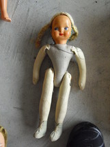Vintage Jointed Cloth Blonde Character Girl Doll POLAND Stamp 14&quot; Tall - £14.69 GBP