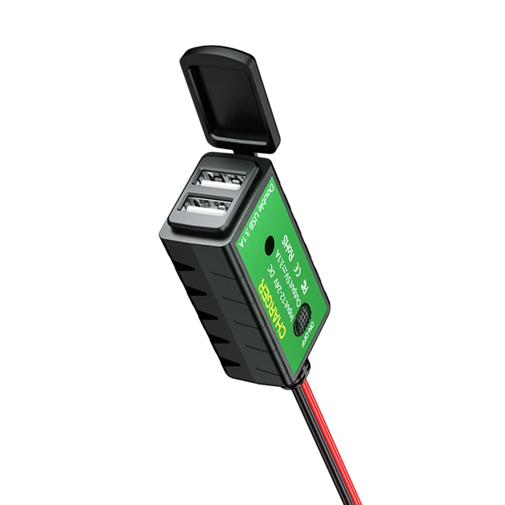 3.1A/4.8A TYPE-C Motorcycle USB Charger SAE B Type-C Voltmeter ON/Off Switch Wat - £148.40 GBP