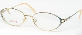 Vintage Charmant Titanium EU7649 Gn Gold /GREEN-TEAL Unique Eyeglasses 53-17-135 - £88.25 GBP