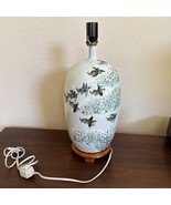 Vtg Beautiful Chinese famille rose porcelain vase Lamp Flying Birds - $441.38