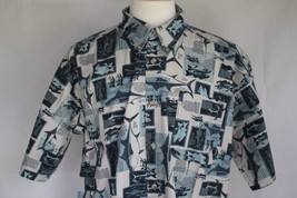 COLUMBIA Men&#39;s Short Sleeve Cotton Button Front Shirt size XL - £13.15 GBP