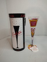 Lolita Love My Champagne Glass &quot;Birthday Girl&quot; Hand Painted Recipe 15 Oz in Box - £10.85 GBP