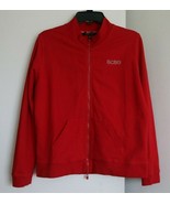 BCBG MaxAzria Track Jacket XL Red Zipper Sweatshirt Cotton New - £35.37 GBP