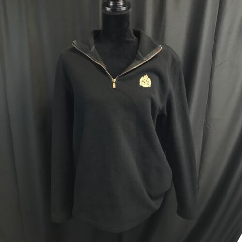 LAUREN, RALPH LAUREN BLACK SIZE SM/M COTTON/POLY. GOLD ACCENTS - $20.24