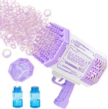 Machine Purple with Lights Solution 69 Holes Bubbles Machine for Adults Kids Sum - £54.66 GBP