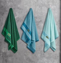 LACOSTE Home Heritage Stripe Anti-Microbial Supima Cotton Bath Towel 30&quot;... - $373.45 MXN