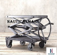 NauticalMart Vintage Industrial Scissor Lift Table Iron - £638.68 GBP