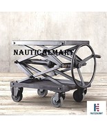 NauticalMart Vintage Industrial Scissor Lift Table Iron - £627.69 GBP