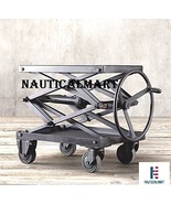 NauticalMart Vintage Industrial Scissor Lift Table Iron - $15,186.48 MXN