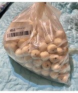 Bag of Plain Natural Unfinished Wooden Craft Balls Beads - $10.00