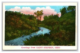 Generic Scenic Greetings River Scene Saint Stephen Ohio OH UNP WB Postca... - £3.01 GBP