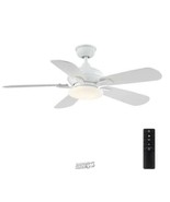 HD-Benson 44 in. LED White Ceiling Fan with Light and Remote Control - $132.99