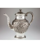 S Kirk &amp; Son Hand Chased Repousse Coffee Pot and Waste Bowl 474 Gorgeous! - £1,944.35 GBP