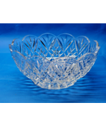 Vintage GORHAM Yugoslavia - 24% Full Lead Crystal DIAMOND &amp; FAN 9.7&quot; Bow... - €26,64 EUR