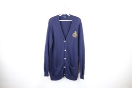 Vtg 90s Ralph Lauren Womens Large Spell Out Monogram Crest Knit Cardigan... - £55.35 GBP