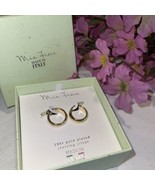 Mia Fiore Sterling Silver 18 Kt Gold Plated Mini Hoop Earrings NEW IN BOX - £51.40 GBP