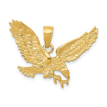 14k Solid Polished Eagle Pendant C2425 - $433.09