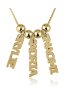 DANGLING NAME NECKLACE: STERLING SILVER, 24K GOLD, ROSE GOLD - £135.48 GBP