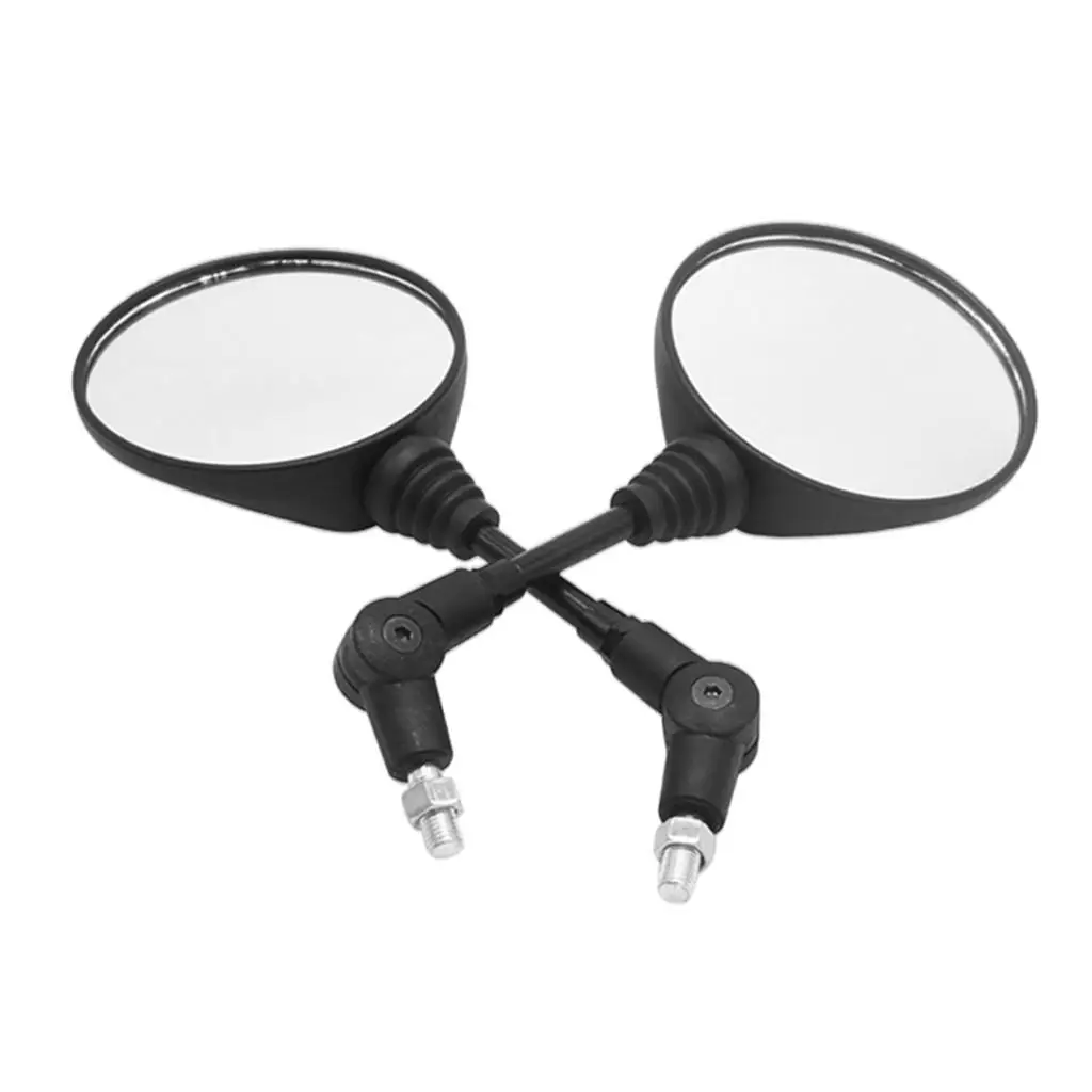 1 Pair Folding Circular Motorcycle Handlebar Rearview Mirror Rear Mirrors - £18.45 GBP