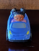 Fisher Price Little People Wheelies Blue Car African American Girl - £7.86 GBP