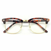 Men Women VINTAGE RETRO Style Clear Lens EYE GLASSES Tortoise Gold Fashi... - £15.46 GBP