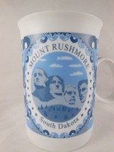 Rare Bisque Porcelain Souvenir Mt Rushmore Mug Glazed interior - $144.86 MXN
