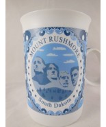Rare Bisque Porcelain Souvenir Mt Rushmore Mug Glazed interior - $10.42 CAD