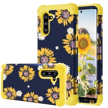 Samsung Note 10 Case, Galaxy Note 10 Case Sunflower 3 In 1 Heavy Duty Protection - £15.09 GBP