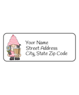 Gnome Address Labels, Stickers, Personalized, Tags (30) Coffee, Floral, ... - £8.95 GBP