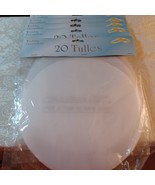 100 pcs 9&quot; White TULLE WRAPPERS CIRCLES for Wedding Party Favors DIY Crafts - $6.09 CAD