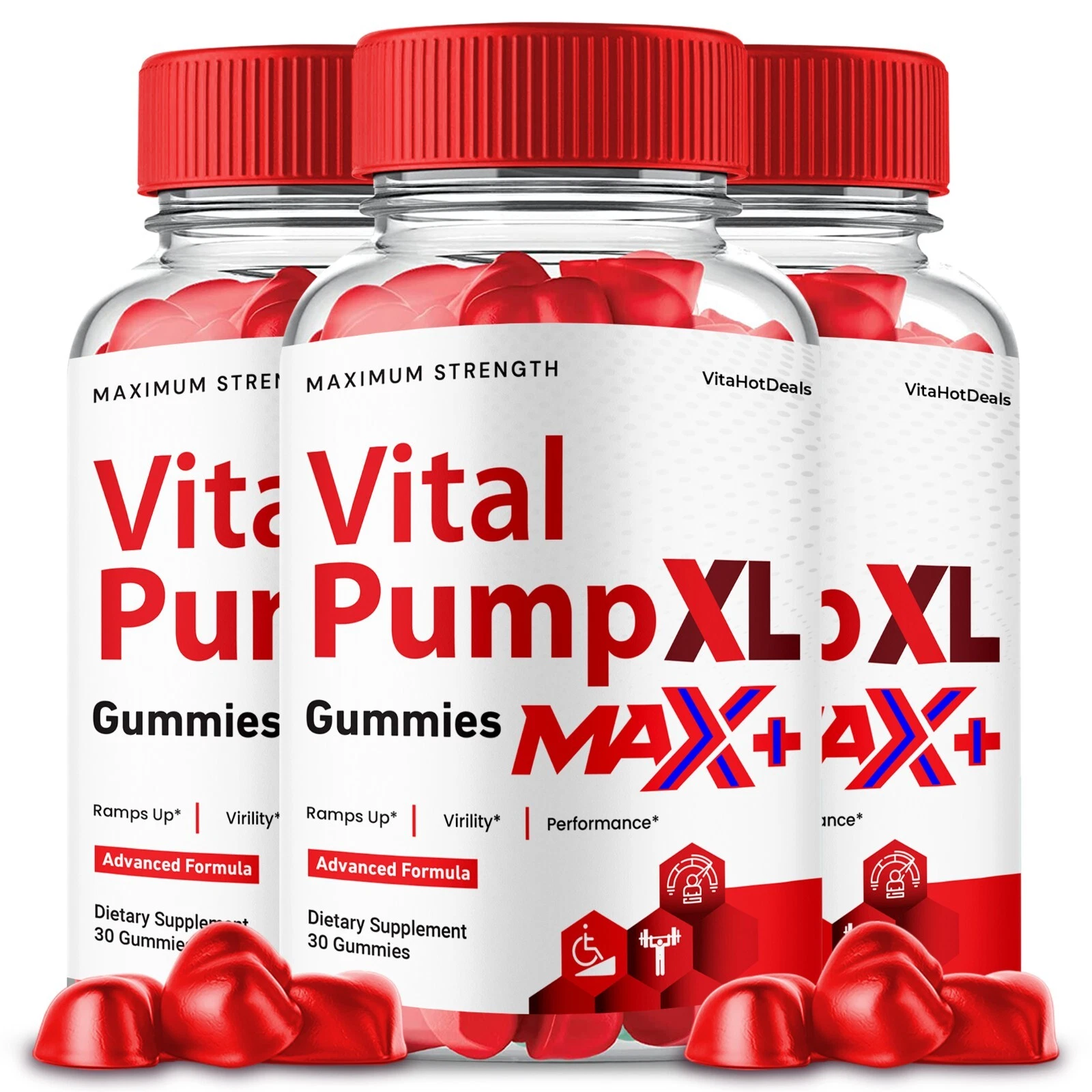 VitalPump XL Max+ Gummies for Men | Extra Strength Energy Support (3 Pack) - $1,531.93 MXN