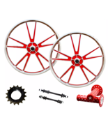 BMX Bicycle GT 20 ALLOY Sport Rim RED Complete Wheelset Hub Set - Freewh... - $3,246.47 MXN