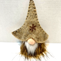 Vintage Handmade Tan Knome Childs Hand Puppet Felt and Faux Fur 8 x 6 inch - £13.97 GBP