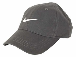 Nike Youth&#39;s Embroidered Swoosh Logo Cap Anthracite with White 4/7-Toddler 8A... - £19.65 GBP